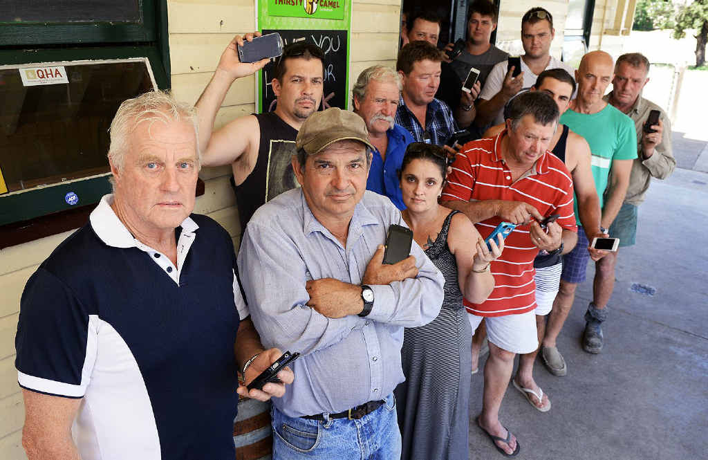 PHONE RAGE: Harrisville locals say they have had no mobile signal in the town since Christmas – and they’re not happy about it. PHONE RAGE: Harrisville locals say they have had no mobile signal in the town since Christmas – and they’re not happy about it.