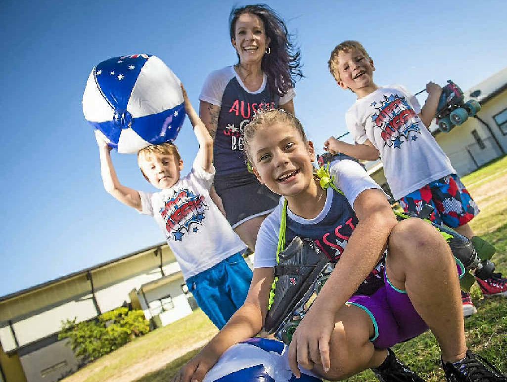 SUMMER LOVIN’: Toby Ord, 5, Jade Thomas, 8, Anita Rienks and Blake Thomas, 5, are excited for this Friday’s roller disco. SUMMER LOVIN’: Toby Ord, 5, Jade Thomas, 8, Anita Rienks and Blake Thomas, 5, are excited for this Friday’s roller disco.