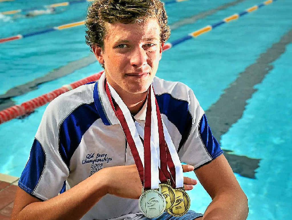 Jack Cartwright, 15, surprised himself by winning two gold medals and a silver at the Queensland swimming titles. Jack Cartwright, 15, surprised himself by winning two gold medals and a silver at the Queensland swimming titles.