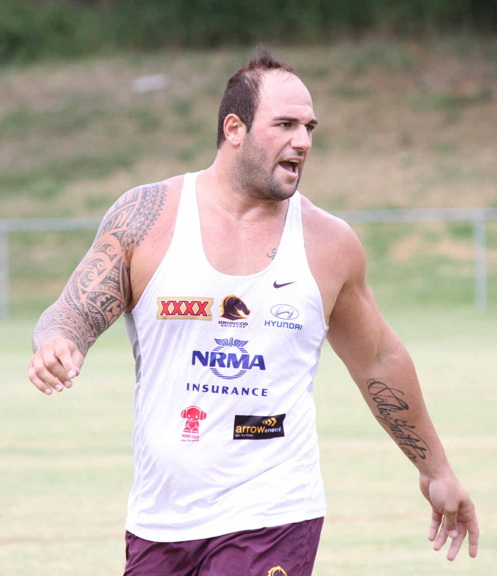 BIG BRONCO: Central Queensland Capras recruit Frenchman Sebastien Martins is making an impact at the Broncos during their 2014 NRL pre-season campaign. BIG BRONCO: Central Queensland Capras recruit Frenchman Sebastien Martins is making an impact at the Broncos during their 2014 NRL pre-season campaign.