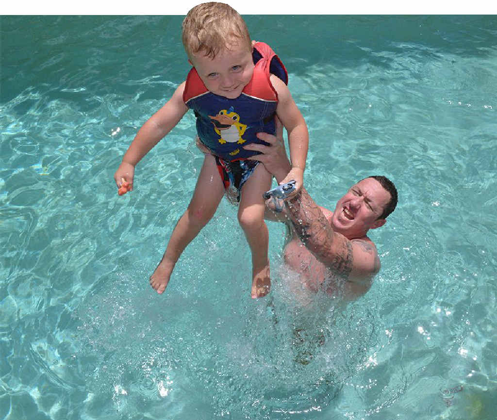 BONDING TIME: Josh Carew enjoys his freedom with his son Jake, 2, after his release from jail. BONDING TIME: Josh Carew enjoys his freedom with his son Jake, 2, after his release from jail.