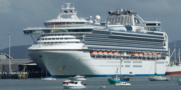 The Diamond Princess in New Zealand. The Diamond Princess in New Zealand.