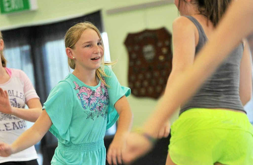 MOVE IT: Danika Hogg, 12, at a recent SUNfest workshop, practising a Flash Mob performance. MOVE IT: Danika Hogg, 12, at a recent SUNfest workshop, practising a Flash Mob performance.