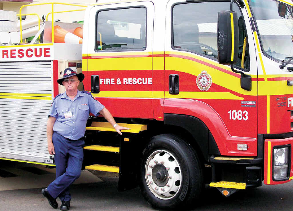 STANDING DOWN: Lieutenant Brian Glover, auxiliary fire-fighter with the Mount Morgan Fire Station, hangs up his hat and puts away his safety gear after 42 years’ service. STANDING DOWN: Lieutenant Brian Glover, auxiliary fire-fighter with the Mount Morgan Fire Station, hangs up his hat and puts away his safety gear after 42 years’ service.