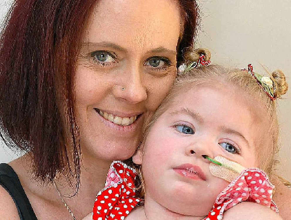 DETERMINED: Kerry Blake is trying to raise money for her daughter Pippa, 23 months, for treatment in America. DETERMINED: Kerry Blake is trying to raise money for her daughter Pippa, 23 months, for treatment in America.