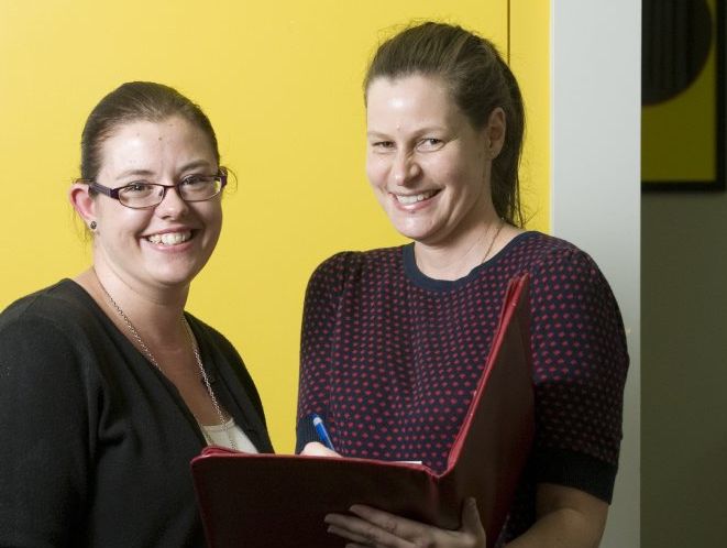 Abbertons Human Resources talent partner Belinda Hafey (right) with newly employed Kaylene Waters. Abbertons Human Resources talent partner Belinda Hafey (right) with newly employed Kaylene Waters.