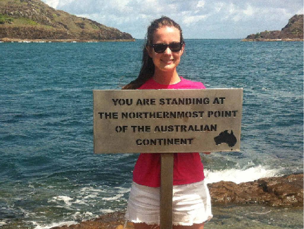 MADE IT: NewsMail reporter Emily Prain standing at the tip of Australia. MADE IT: NewsMail reporter Emily Prain standing at the tip of Australia.