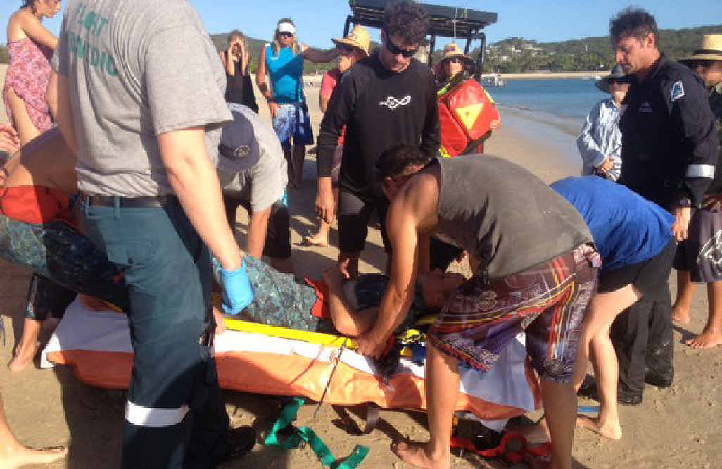 People try to help Damien Olsen. People try to help Damien Olsen.