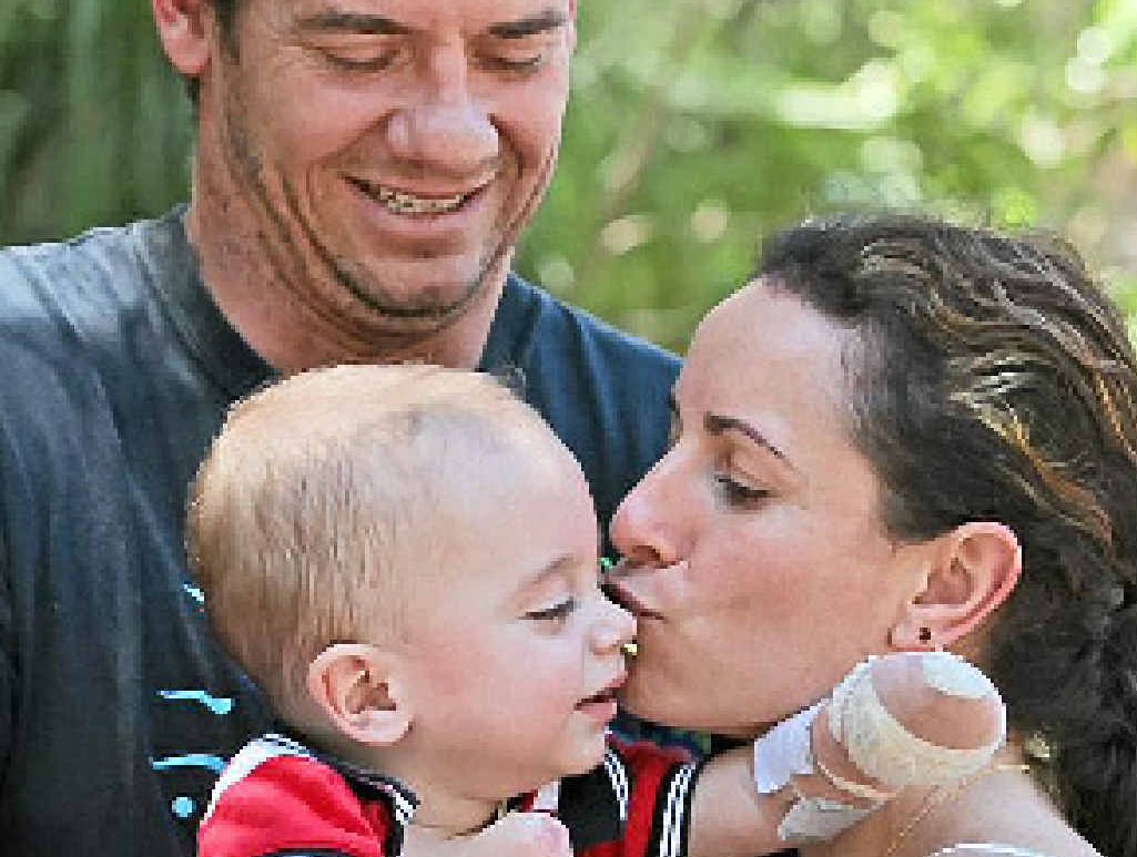 Finn Smith with parents Jason and Sarah. Finn Smith with parents Jason and Sarah.