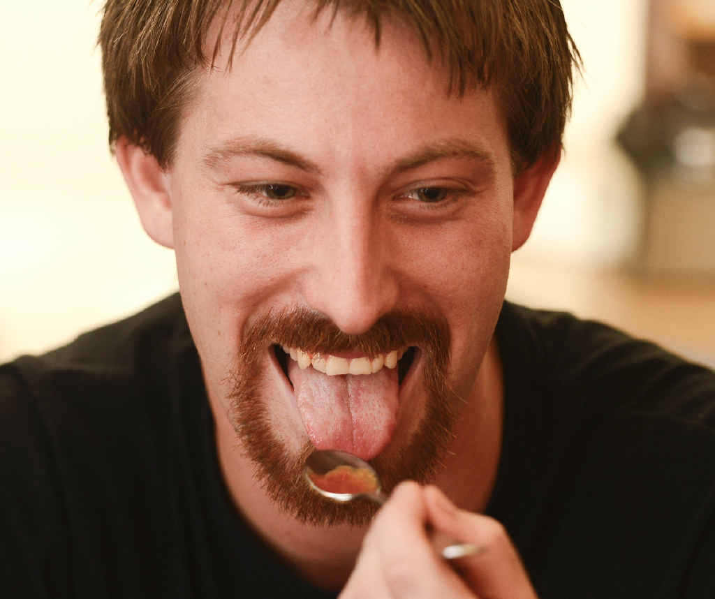 HOT STUFFED: Rob Whitby takes on some of Shep Shepard’s chillis at Coffee Club in Grafton Shoppingworld. Photo Adam Hourigan HOT STUFFED: Rob Whitby takes on some of Shep Shepard’s chillis at Coffee Club in Grafton Shoppingworld. Photo Adam Hourigan