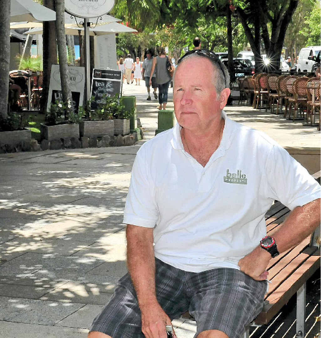 NOOSA NIGHTLIFE: Brian Hayes whose son was king hit in Hastings St Noosa before Christmas, wants alert people to the dangers of alcohol and drug-fuelled violence. NOOSA NIGHTLIFE: Brian Hayes whose son was king hit in Hastings St Noosa before Christmas, wants alert people to the dangers of alcohol and drug-fuelled violence.