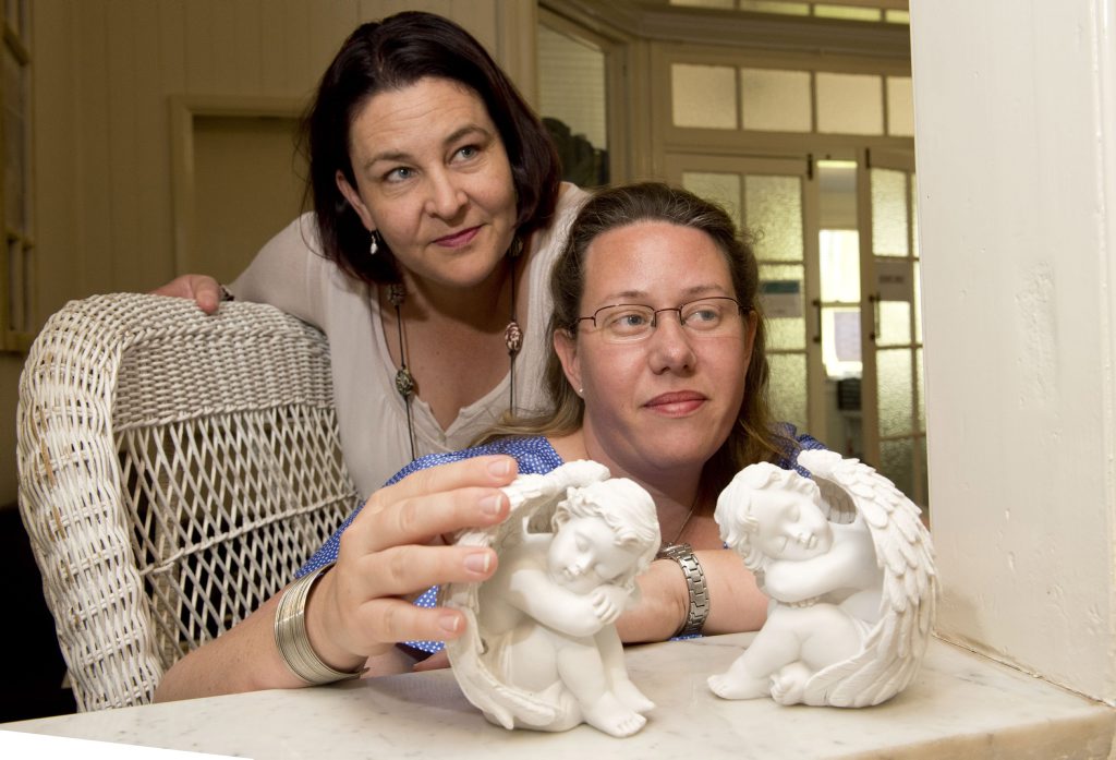 Marianne Barnes (front) is full of praise for midwife Sonya Sloan who provided much needed help after Marianne lost her twin babies. Marianne Barnes (front) is full of praise for midwife Sonya Sloan who provided much needed help after Marianne lost her twin babies.