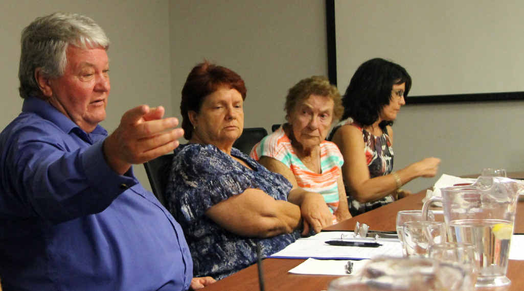 COMMUNITY MEETING: Ken O’Dowd speaks to Capella residents. COMMUNITY MEETING: Ken O’Dowd speaks to Capella residents.