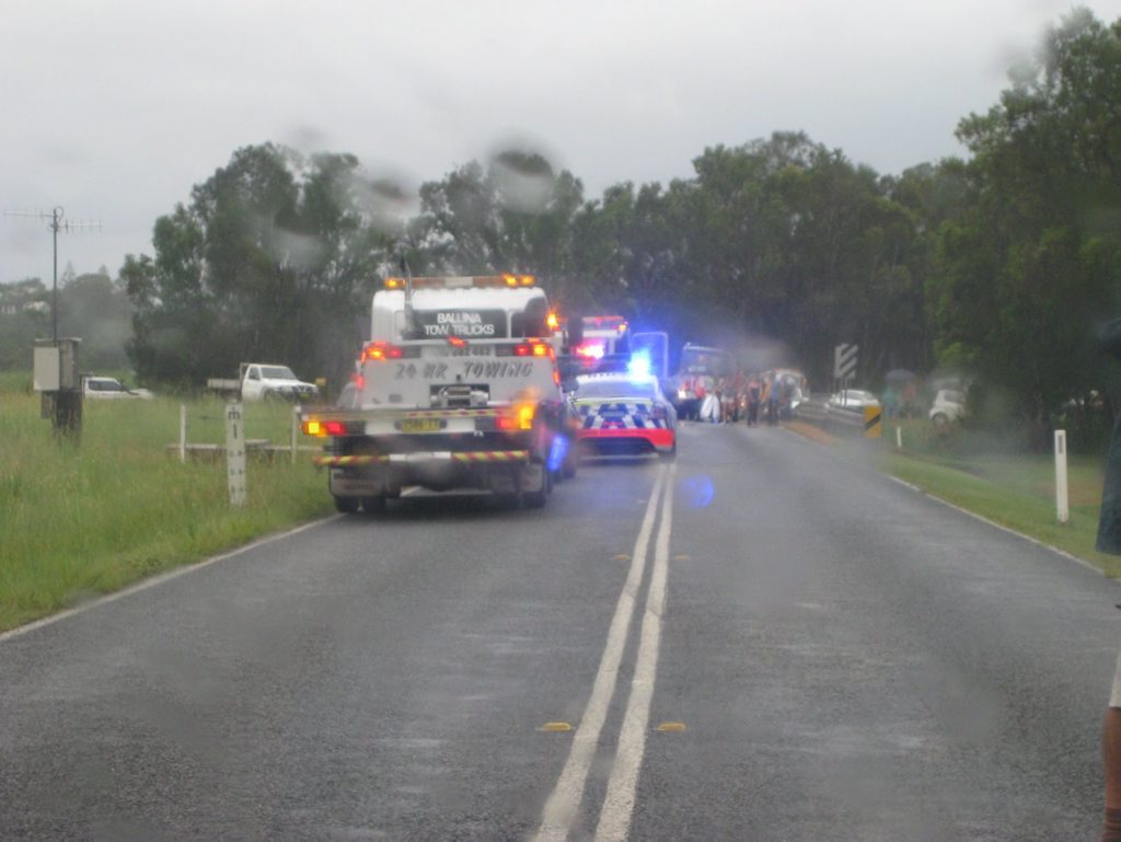 The scene of the car accident that claimed the life of a 20-year-old woman on Thursday afternoon. Photo Contributed The scene of the car accident that claimed the life of a 20-year-old woman on Thursday afternoon. Photo Contributed