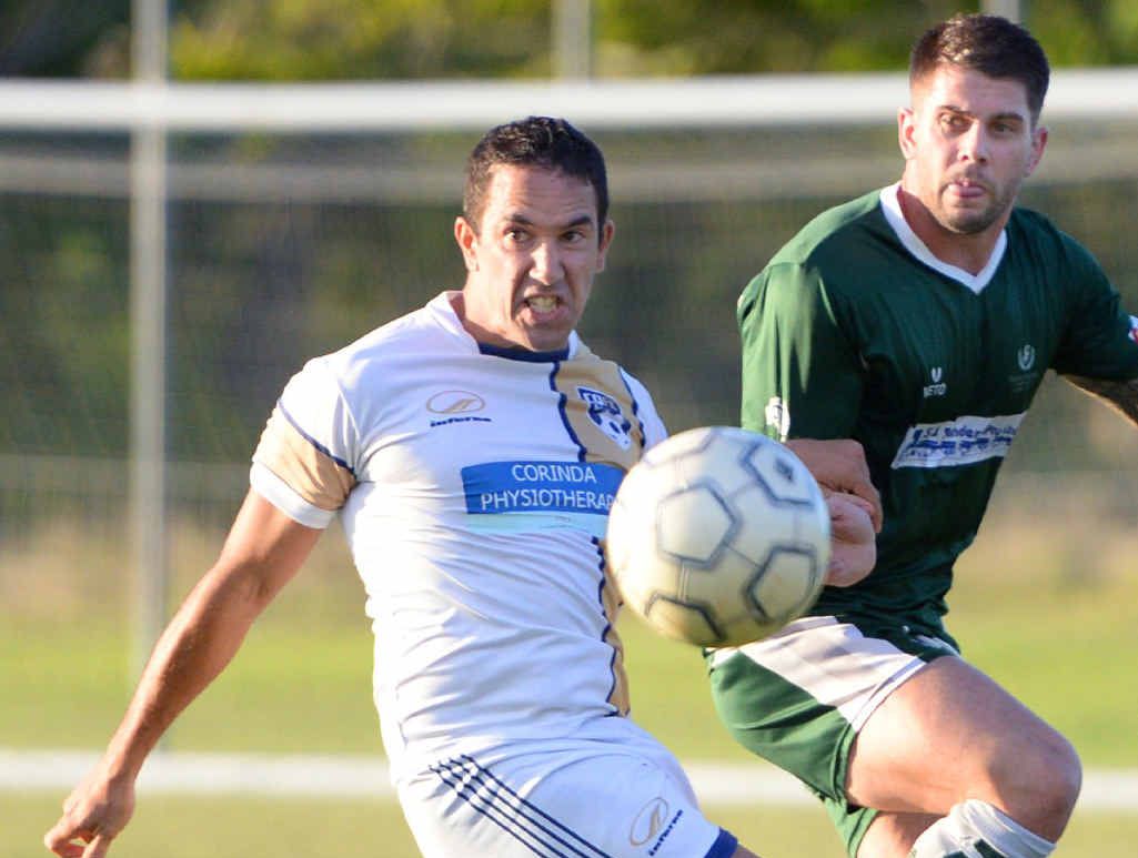 CQFC Energy’s Byron Hassall and Frenchville’s Jesse Thompson in a friendly pre-season game. Hassall returns for his first representative game in six years. CQFC Energy’s Byron Hassall and Frenchville’s Jesse Thompson in a friendly pre-season game. Hassall returns for his first representative game in six years.