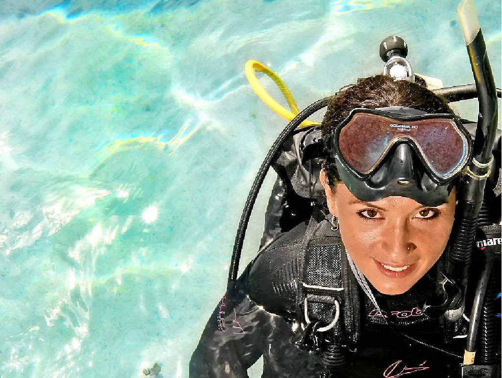 Dive instructor Tegan Crandall hasn’t looked back since becoming an instructor three years ago. Dive instructor Tegan Crandall hasn’t looked back since becoming an instructor three years ago.