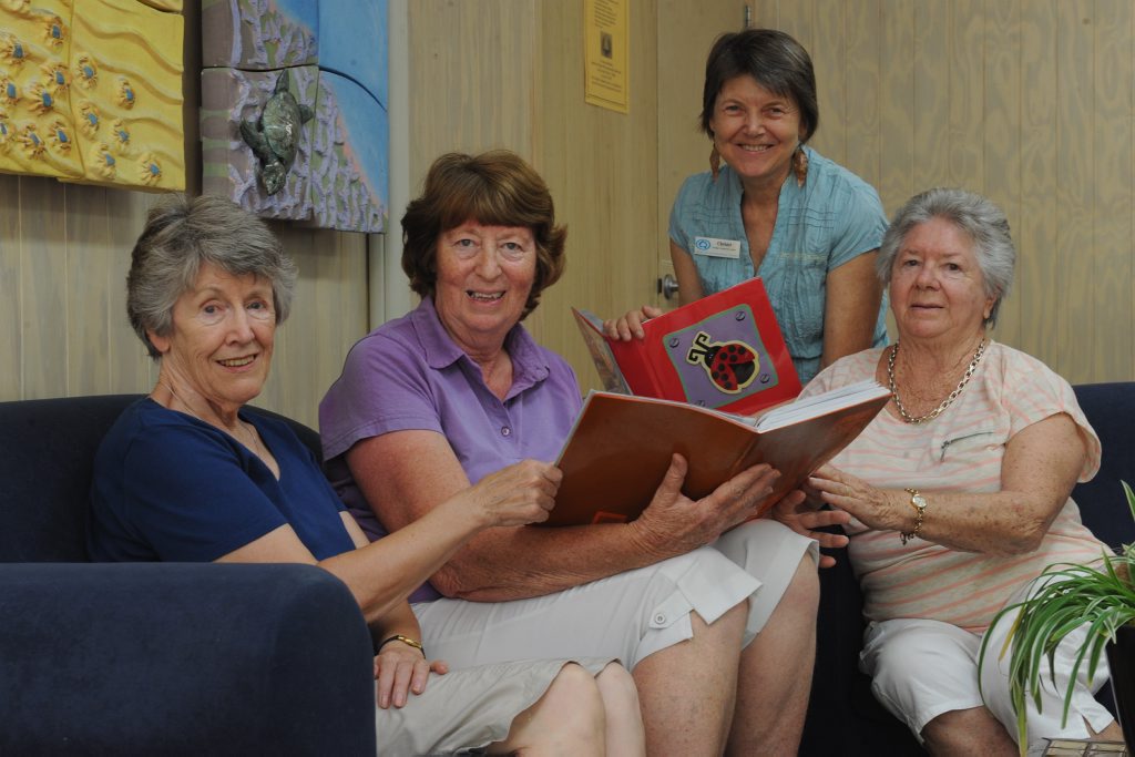 BOLD original members Betty French, Josephine Eldridge and Olive Hauff with project officer Christel Schrank (second from right) at the Urangan Community Centre. BOLD original members Betty French, Josephine Eldridge and Olive Hauff with project officer Christel Schrank (second from right) at the Urangan Community Centre.
