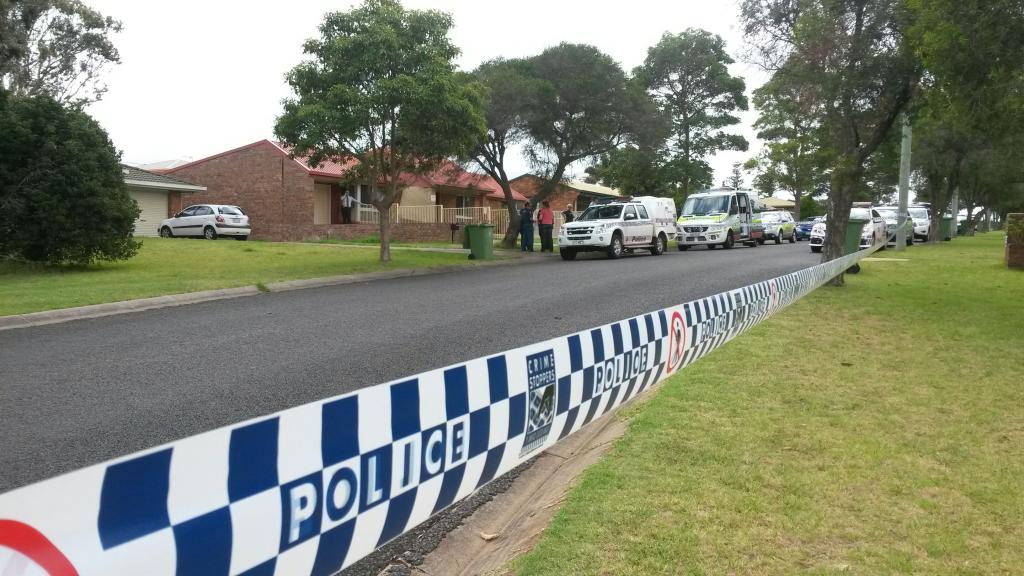 Police have established a crime scene in Redwood St where it is reported two people have been stabbed to death. Police have established a crime scene in Redwood St where it is reported two people have been stabbed to death.