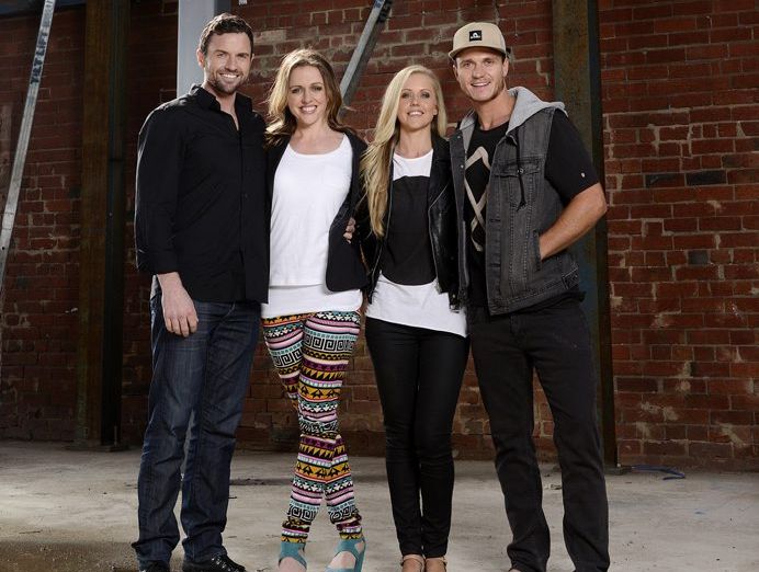 Steve, Chantelle, Kara and Kyal are now officially blockheads. Steve, Chantelle, Kara and Kyal are now officially blockheads.