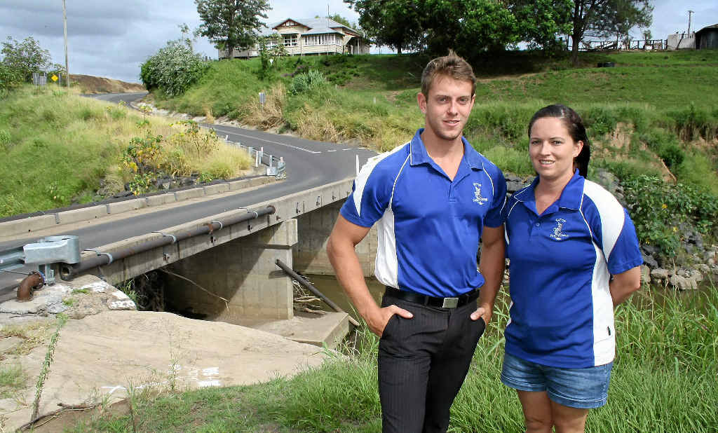 LIFE SAVERS: Gatton Swim Centre staff Leland Wilce and Casey Johns helped to rescue a Kuwaiti man from the Lockyer Creek last week. INSET: Casey’s photo from the time of the rescue. LIFE SAVERS: Gatton Swim Centre staff Leland Wilce and Casey Johns helped to rescue a Kuwaiti man from the Lockyer Creek last week. INSET: Casey’s photo from the time of the rescue.
