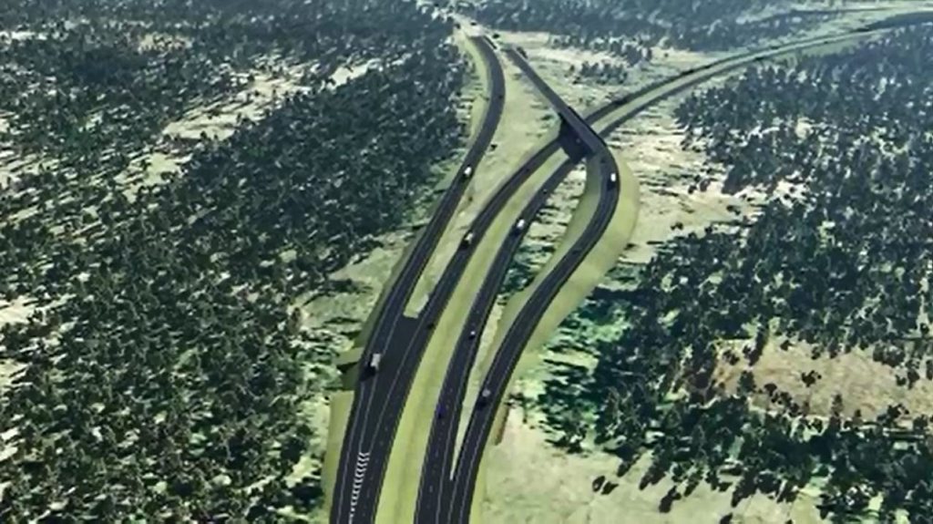 An artist's impression of the Toowoomba Second Range Crossing. An artist's impression of the Toowoomba Second Range Crossing.