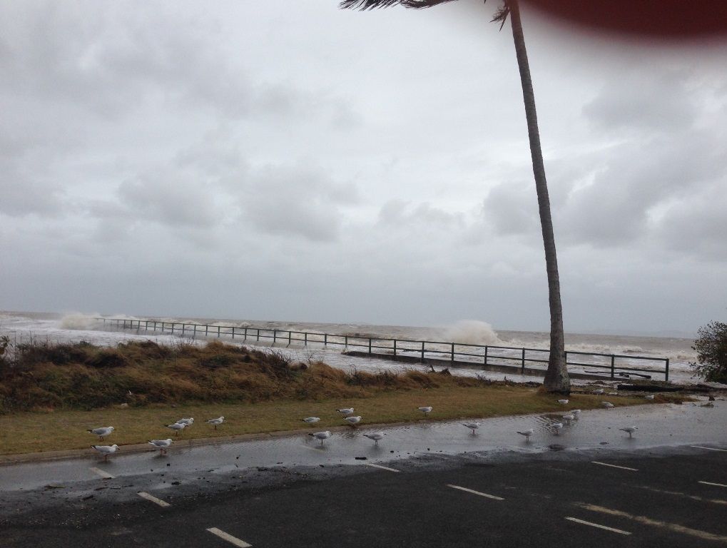 Emu Park Boat Ramp during high tide Emu Park Boat Ramp during high tide