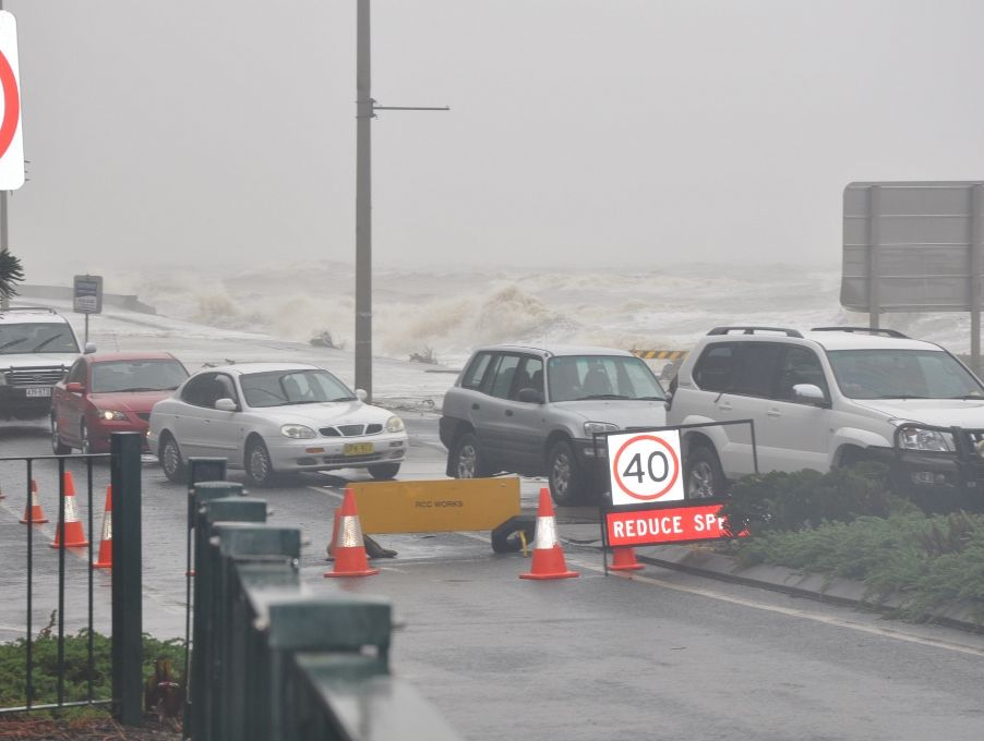 A PORTION of Farnborough Road around the Bluff area has been closed due to extreme tidal surges and strong wind gusts sending waves across the road. A PORTION of Farnborough Road around the Bluff area has been closed due to extreme tidal surges and strong wind gusts sending waves across the road.