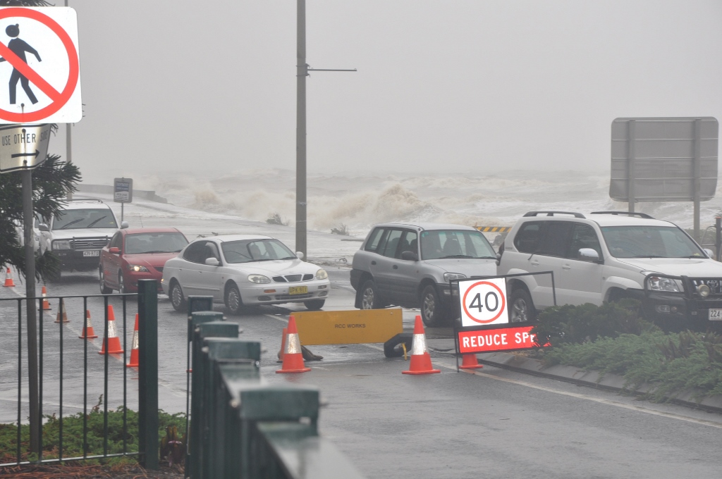 A PORTION of Farnborough Road around the Bluff area has been closed due to extreme tidal surges and strong wind gusts sending waves across the road. A PORTION of Farnborough Road around the Bluff area has been closed due to extreme tidal surges and strong wind gusts sending waves across the road.