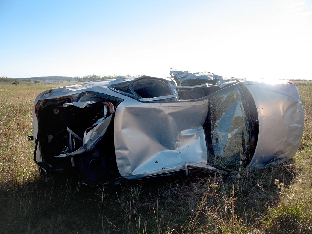 Police are investigating how a crashed car came to be about 50m into a paddock after a crash on the Clifton Pittsworth Rd. Police are investigating how a crashed car came to be about 50m into a paddock after a crash on the Clifton Pittsworth Rd.