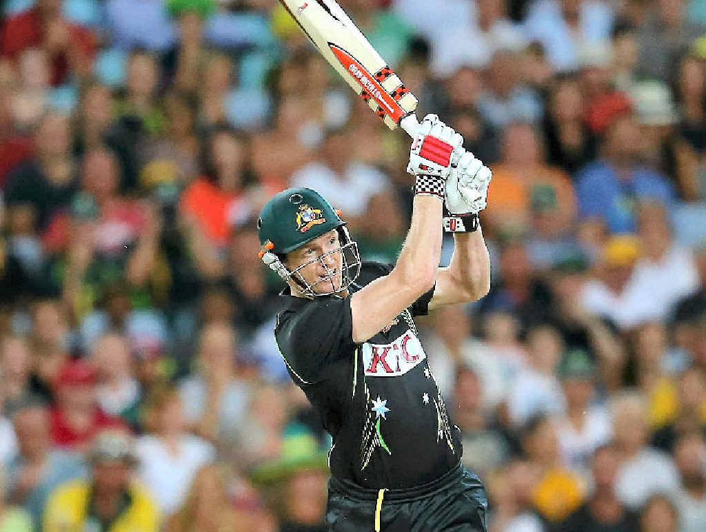 CAPTAIN’S KNOCK: George Bailey in action against England in Sydney last night. CAPTAIN’S KNOCK: George Bailey in action against England in Sydney last night.