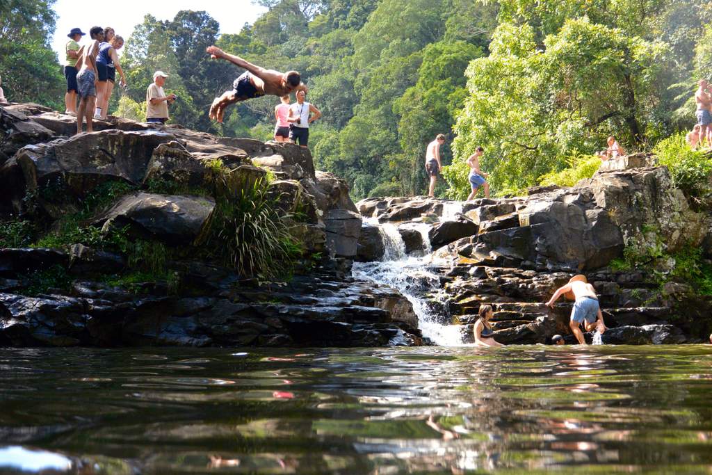 Gardener's Fall action near Maleny. Gardener's Fall action near Maleny.