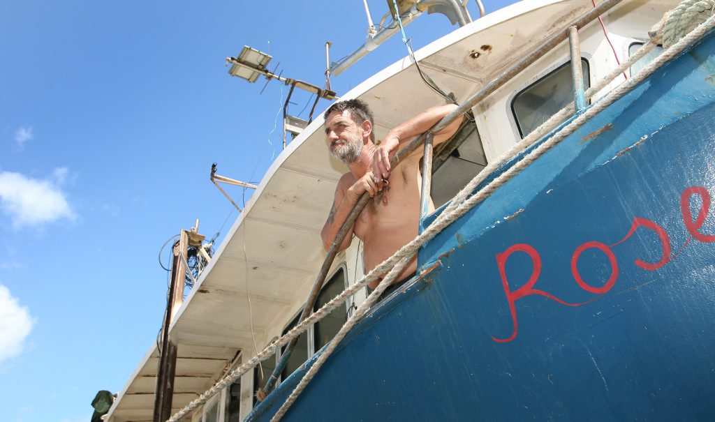 Deck hand Richard Hill can not wait to return to Hervey Bay after the Hervey Bay based trawler Rosella was unexpectedly found stranded on Farnborough Beach on Friday. Photo: Chris Ison / The Morning Bulletin Deck hand Richard Hill can not wait to return to Hervey Bay after the Hervey Bay based trawler Rosella was unexpectedly found stranded on Farnborough Beach on Friday. Photo: Chris Ison / The Morning Bulletin