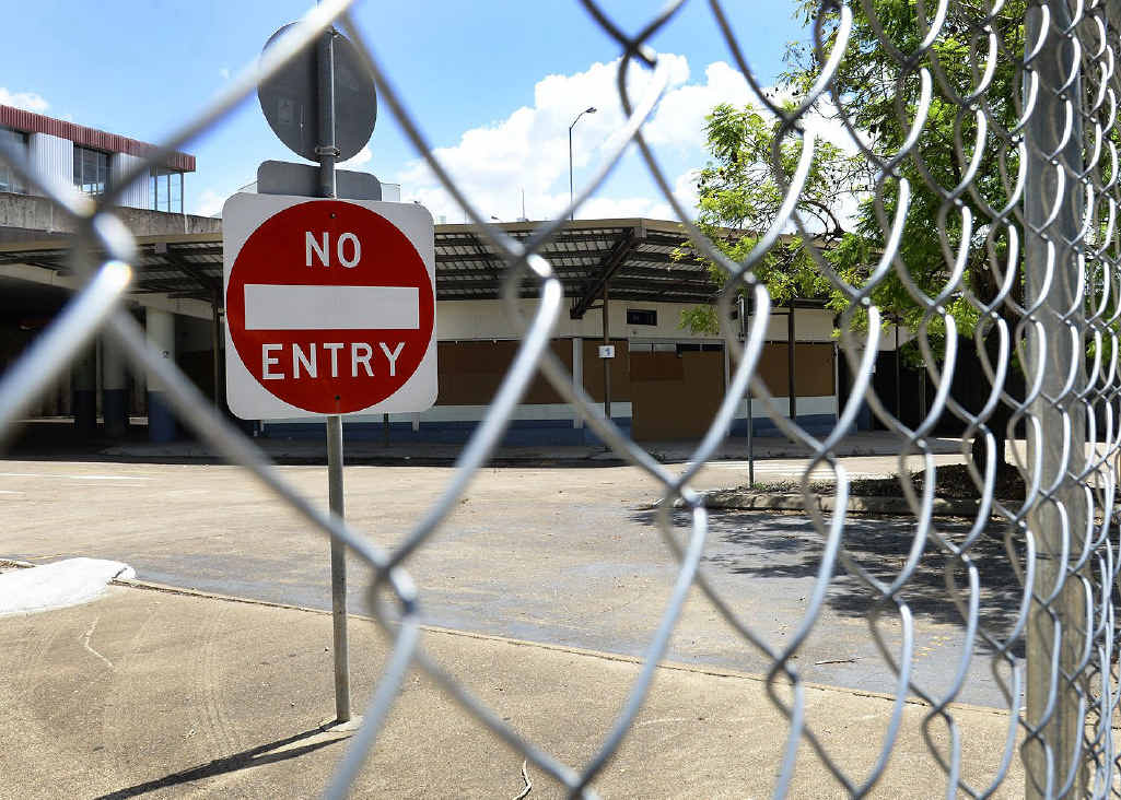 FENCED OFF: The Ipswich Transit Centre has been barricaded in a bid to stop people entering the premises. FENCED OFF: The Ipswich Transit Centre has been barricaded in a bid to stop people entering the premises.