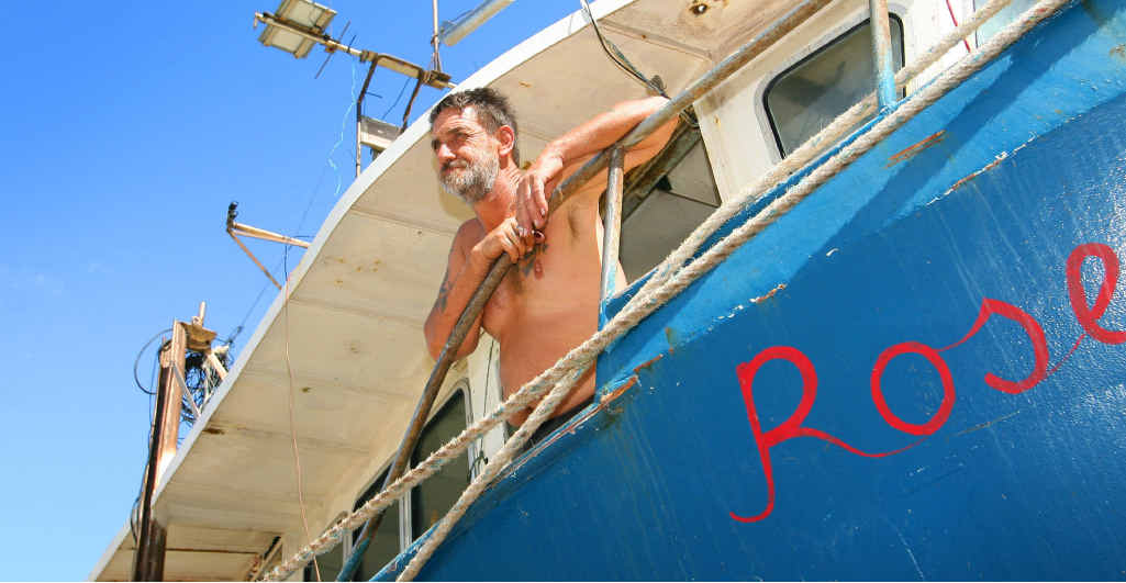 STRANDED: Deck hand Richard Hill looks for a way to get Rosella back. STRANDED: Deck hand Richard Hill looks for a way to get Rosella back.