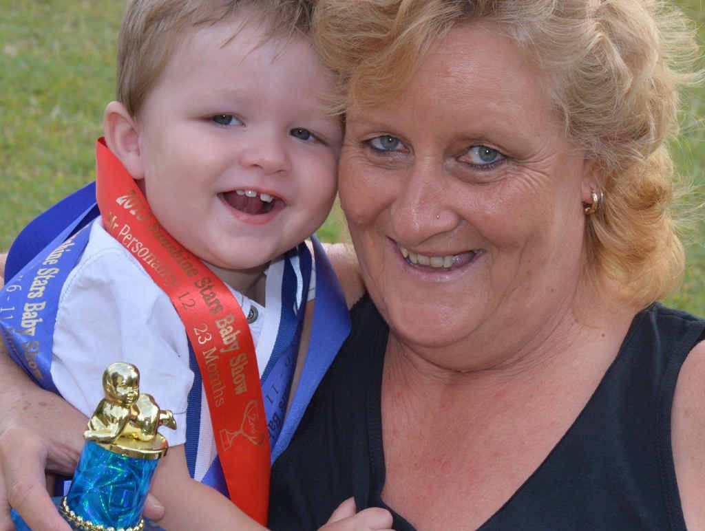 UNFAZED: Xavier Van Straten with his grandmother Kerry Miller. UNFAZED: Xavier Van Straten with his grandmother Kerry Miller.