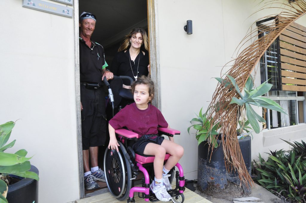 CQ Frames and Trusses hardware manager Darrin Bradbury assisted in building a ramp for 7-year-old Kassidy Ashworth, after seeing a post on Gladstone Freecycle by her mum Joanna Mison. CQ Frames and Trusses hardware manager Darrin Bradbury assisted in building a ramp for 7-year-old Kassidy Ashworth, after seeing a post on Gladstone Freecycle by her mum Joanna Mison.