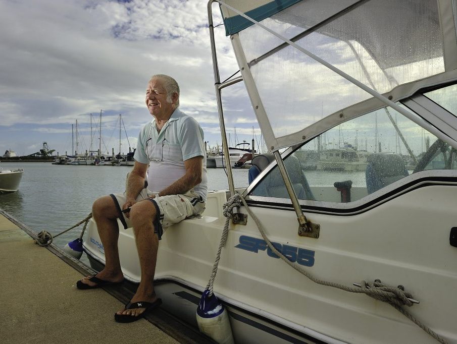 HELP AHOY: Clive Larst was helped by VMR when a pontoon and his boat sank. HELP AHOY: Clive Larst was helped by VMR when a pontoon and his boat sank.