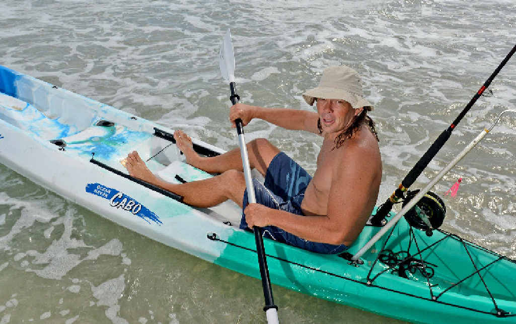 SOLID CORE: Fishermen don’t get much more hardcore than Ben Barrie, who kayaks out to sea for fish. SOLID CORE: Fishermen don’t get much more hardcore than Ben Barrie, who kayaks out to sea for fish.