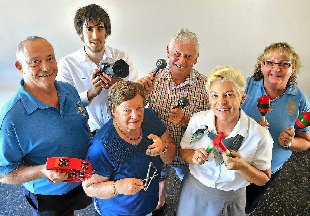 Rod Kamholtz, James Steele, Nance Davies, John Davies, Adele Hughes and Debbie Ward with the musical instruments they will donate to an orphanage in Kenya. Rod Kamholtz, James Steele, Nance Davies, John Davies, Adele Hughes and Debbie Ward with the musical instruments they will donate to an orphanage in Kenya.