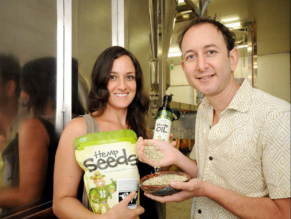 ECONOMIC BOOSTER: Tiffani Brennan, business development manager and Paul Benhaim CEO of Hemp Foods Australia. ECONOMIC BOOSTER: Tiffani Brennan, business development manager and Paul Benhaim CEO of Hemp Foods Australia.