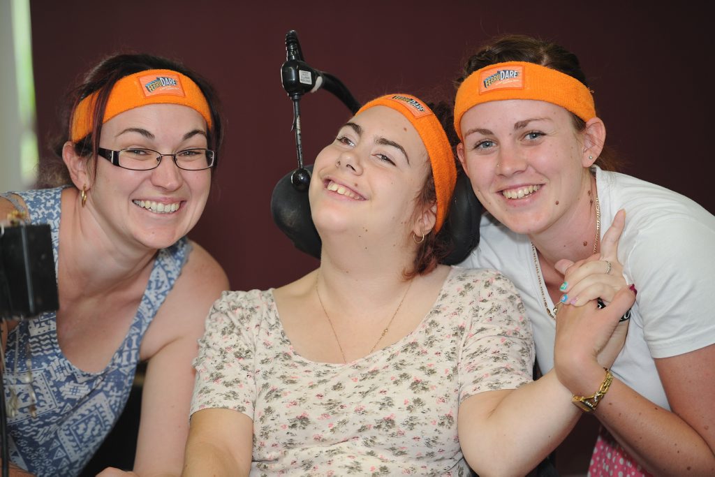 Sara Delhaas, Sarah-Anne Burton and Sarah Hawkins are raising money and awareness for the Cerebral Palsy League. Sara Delhaas, Sarah-Anne Burton and Sarah Hawkins are raising money and awareness for the Cerebral Palsy League.