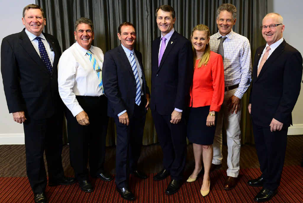 WORKING TOGETHER: Scenic Rim mayor John Brent, Somerset mayor Graeme Lehmann, Ipswich mayor Paul Pisasale, Brisbane Lord Mayor Graham Quirk, Redlands mayor Karen Williams, Toowoomba deputy mayor Mike Williams and Sunshine Coast mayor Mark Jamieson. WORKING TOGETHER: Scenic Rim mayor John Brent, Somerset mayor Graeme Lehmann, Ipswich mayor Paul Pisasale, Brisbane Lord Mayor Graham Quirk, Redlands mayor Karen Williams, Toowoomba deputy mayor Mike Williams and Sunshine Coast mayor Mark Jamieson.