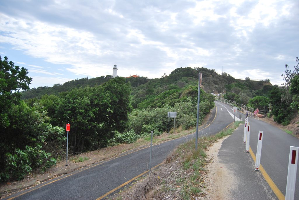 The road leading up to Cape Byron Lighthouse. The road leading up to Cape Byron Lighthouse.