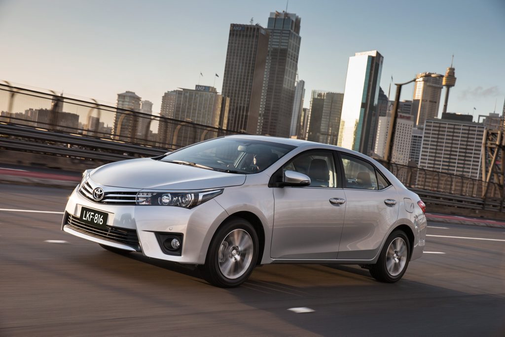 The new Toyota Corolla sedan. The new Toyota Corolla sedan.