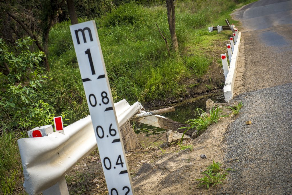 A much-needed bypass on the Gladstone-Monto Road is a hot topic in the Boyne Valley. Pictured: Damage to infrastructure along Gladstone-Monto Road, near Ubobo. A much-needed bypass on the Gladstone-Monto Road is a hot topic in the Boyne Valley. Pictured: Damage to infrastructure along Gladstone-Monto Road, near Ubobo.