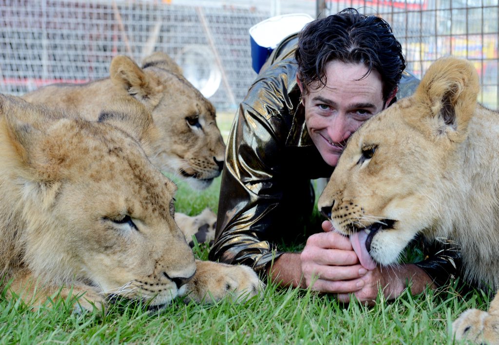 Lion Trainer and Clown, Matt Ezekial from Stardust Circus. Pictured getting ready for their upcoming Lismore shows. Lion Trainer and Clown, Matt Ezekial from Stardust Circus. Pictured getting ready for their upcoming Lismore shows.