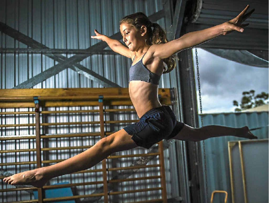 Kayla Zahn, 12, is part of the hardworking Revolution GymSports team readying themselves for a big year. Kayla Zahn, 12, is part of the hardworking Revolution GymSports team readying themselves for a big year.