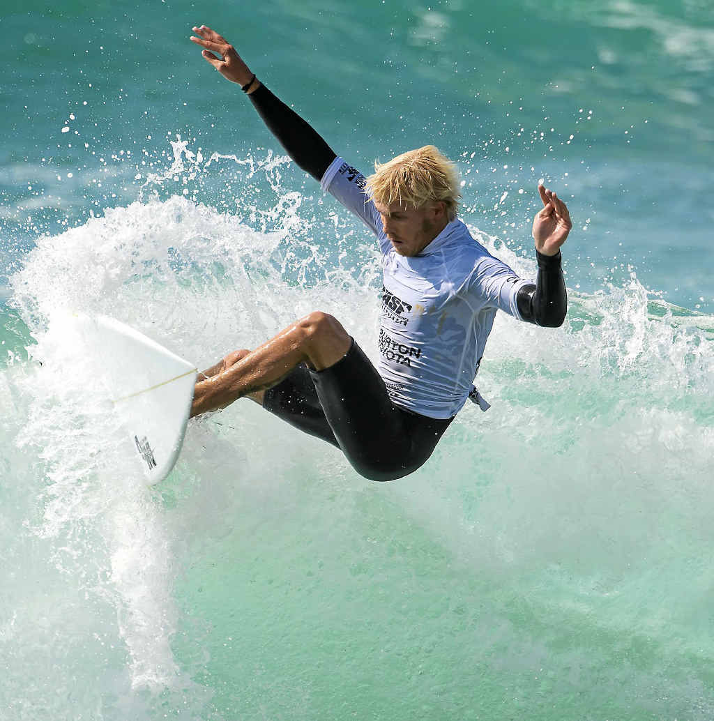 WINNING WAY: Garrett Parkes on his way to winning his third round heat in Newcastle. WINNING WAY: Garrett Parkes on his way to winning his third round heat in Newcastle.