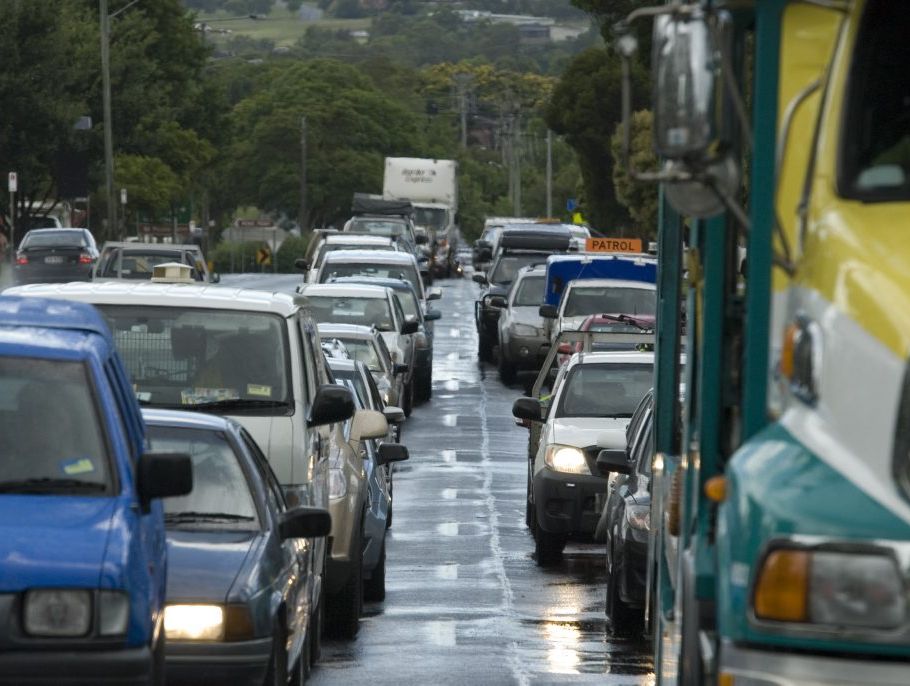 Cars back up past Cohoe St after an all-too-frequent traffic jam on the Toowoomba Range. Cars back up past Cohoe St after an all-too-frequent traffic jam on the Toowoomba Range.