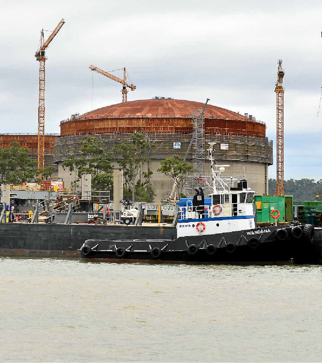 TALL ORDER: Good luck Nando’s in getting a hold of this tank at the APLNG site, Curtis Island, Gladstone. TALL ORDER: Good luck Nando’s in getting a hold of this tank at the APLNG site, Curtis Island, Gladstone.